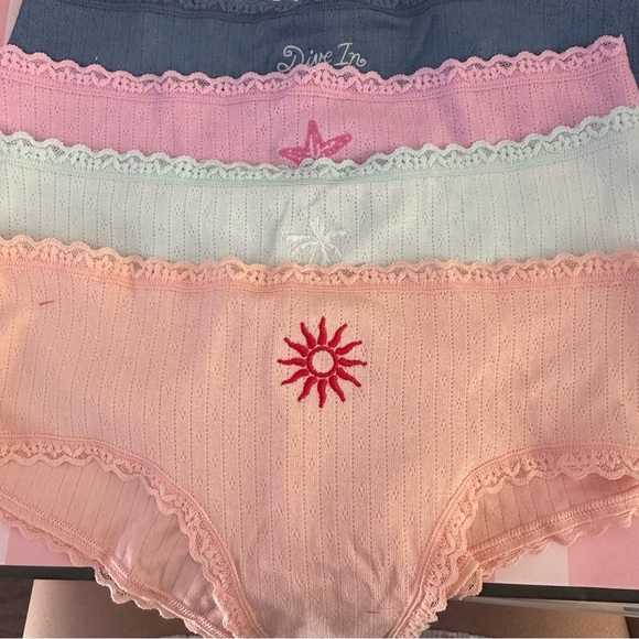 Victoria's Secret  Lace Waist Cotton Cheeky Panties - Picture 1 of 6